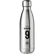 Personalised Scotland Back Of Shirt Silver Insulated Water Bottle