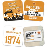 Personalised Blackpool FC Coasters