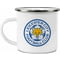 Personalised Leicester City FC Back Of Shirt Enamel Camping Mug