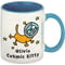 Personalised Cosmic Kitty Blue Inside Mug