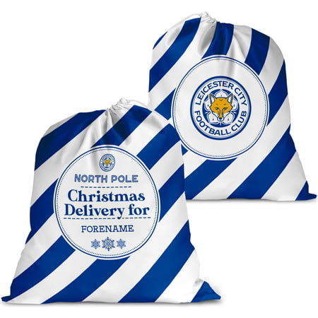 Personalised Leicester City FC FC Christmas Delivery Large Fabric Santa Sack