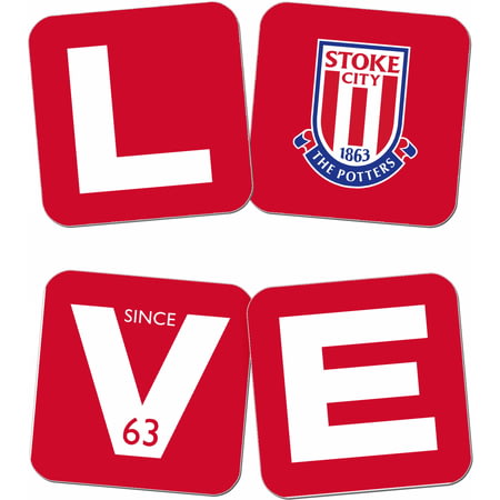 Personalised Stoke City FC Love Coasters (x4)