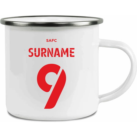 Personalised Sunderland AFC Back Of Shirt Enamel Camping Mug