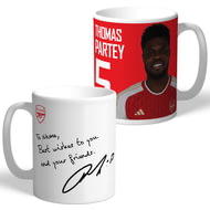 Personalised Arsenal FC Thomas Partey Autograph Player Photo 11oz Ceramic Mug