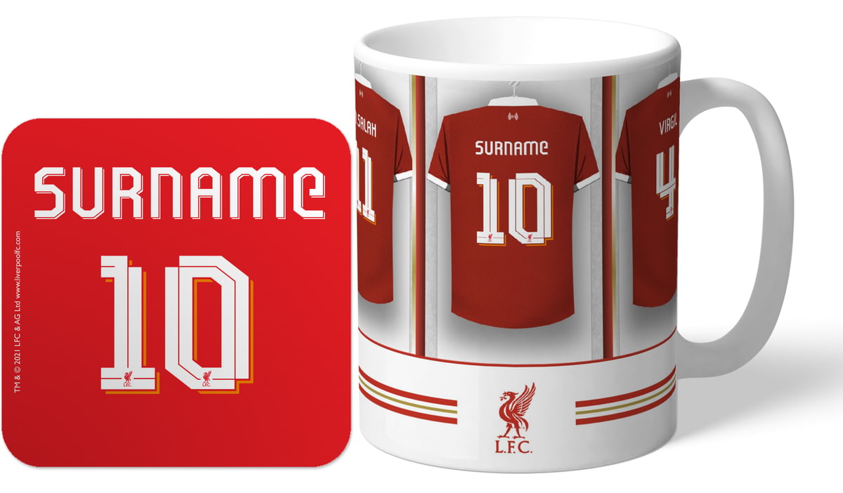 Liverpool F.C DRESSING ROOM Personalised Ceramic Mug 