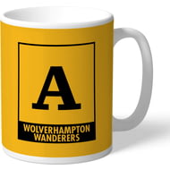 Personalised Wolves FC Monogram Ceramic Mug