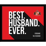 Personalised Sunderland AFC Best Husband Ever 10x8 Photo Framed