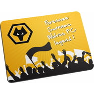 Personalised Wolves Legend Mouse Mat