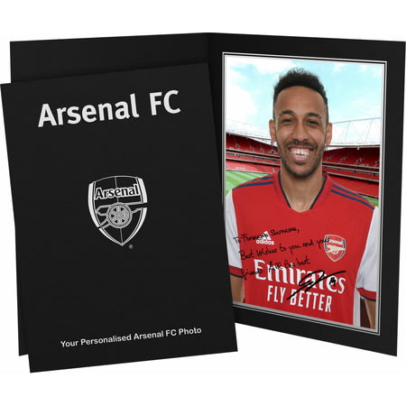 Personalised Arsenal FC Aubameyang Autograph Player Photo Folder