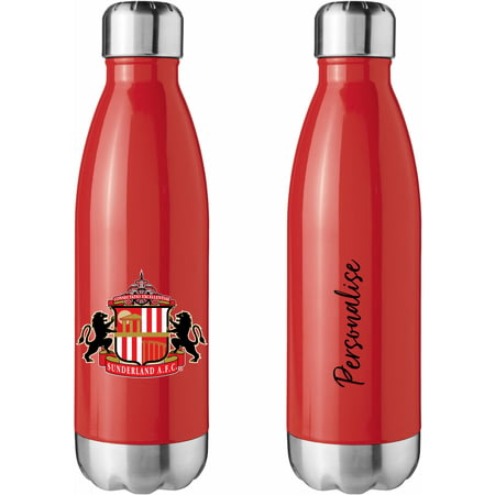 Personalised Sunderland AFC Crest Red Insulated Water Bottle