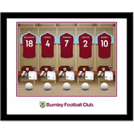 Personalised Burnley FC Dressing Room Shirts Framed Print