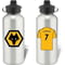 Personalised Wolves Shirt Aluminium Sports Water Bottle