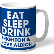 Personalised Brighton & Hove Albion FC Eat Sleep Drink Mug