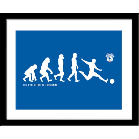 Personalised Cardiff City Evolution Framed Print