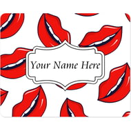 Personalised Red Lips Design Mouse Mat