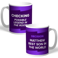 Personalised VAR Check Football Decision Son Video Assistant Referee 11oz Ceramic Mug 