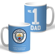 Personalised Manchester City FC No.1 Dad Fathers Day Mug