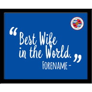 Personalised Reading Best Wife In The World 10x8 Photo Framed
