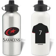 Personalised Saracens Aluminium Sports Water Bottle