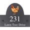 Personalised Chicken Dog Motif Slate House Name Or Number Plaque/Sign - 25x20cm