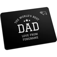 Personalised Derby County FC World's Best Dad Mouse Mat
