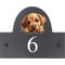 Personalised Labrador Bulldog Motif Slate House Name or Number Plaque/Sign - 25x20cm