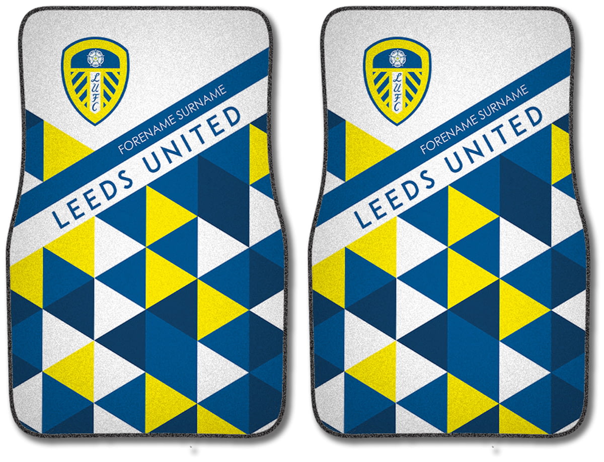Personalised Floor Mat PATTERNED Leeds United F.C 