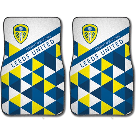 Personalised Leeds United FC Patterned Front Car Mats