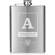 Personalised Manchester City FC Monogram Hip Flask