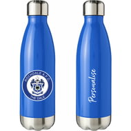 Personalised Rochdale AFC Crest Blue Insulated Water Bottle