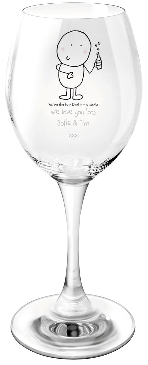 fathers day wine glass