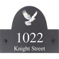 Personalised Dove Bird Motif Slate House Name Or Number Plaque/Sign - 25x20cm