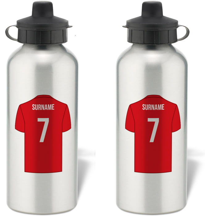 Personalised Liverpool FC Shirt Aluminium Sports Water Bottle from Go Find A Gift