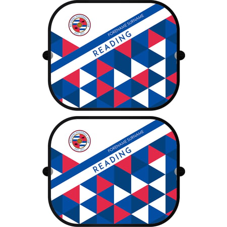 Personalised Reading FC Patterned Pair of Car Side Window Sunshades