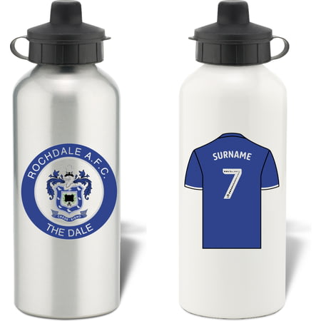 Personalised Rochdale AFC Aluminium Sports Water Bottle