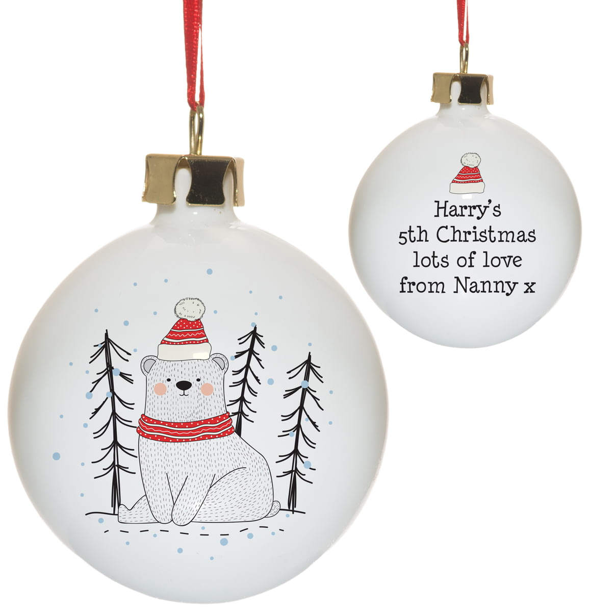 personalised christmas bear