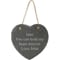 Personalised Engraved Hanging Slate Heart - 15cm - Any Message