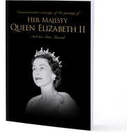 Personalised Queen Elizabeth Memorial Newspaper Book