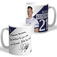 Personalised Tottenham Hotspur FC Kulusevski Autograph Player Photo 11oz Ceramic Mug