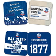 Personalised Bolton Wanderers FC Coasters