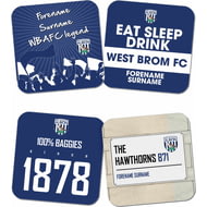 Personalised West Bromwich Albion FC Coasters