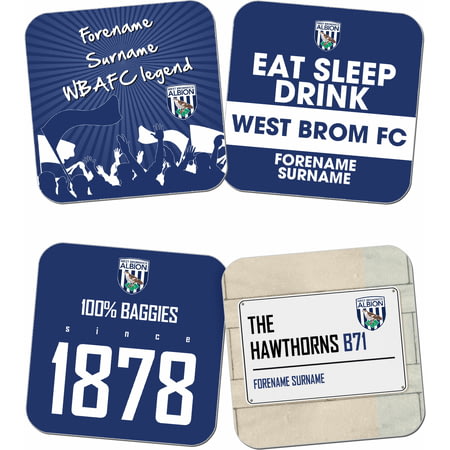 Personalised West Bromwich Albion FC Coasters