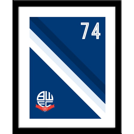 Personalised Bolton Wanderers Stripe Framed Print