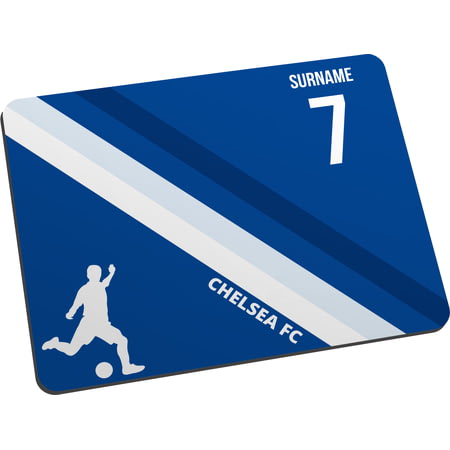 Personalised Colour Stripe Mouse Mat for Chelsea football fans