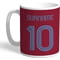Personalised West Ham United Retro Shirt Mug