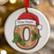 Personalised Gingerbread Initial Letter Christmas Ceramic Hanging Tree Decoration - 7cm