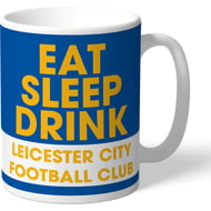 Personalised Leicester City FC Eat Sleep Drink Mug