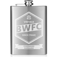 Personalised Bolton Wanderers FC Vintage Hip Flask