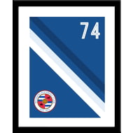 Personalised Reading FC Stripe Framed Print