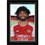 Personalised Arsenal FC Mohamed Eleney Autograph A4 Framed Player Photo